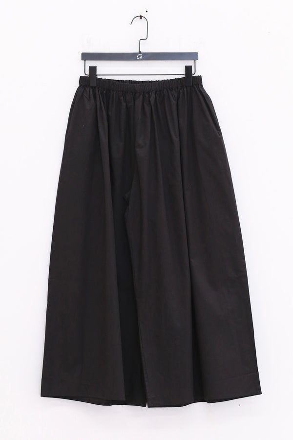 BASERANGE French organic cotton cable knit casual pants BAS-TRCA-PO-SU25-HEI Black